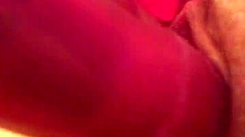 milf masterbates hard with dildo, pussy dripping