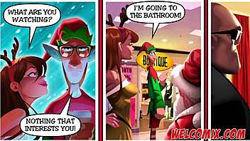 a very naughty christmas orgy at the mall