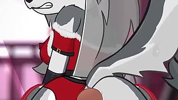 Ich liebe Loonas Weihnachts-Anal im Helluva Boss Spiel