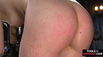 Gagged and Clamped for Brutal Hot Wax Domination