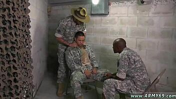 Gay threesome with big cock and anal action