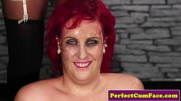 i love busty british milfs getting facials at this bukkake party