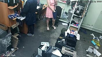 slutty blonde masturbates outdoors next to stranger reaching orgasm