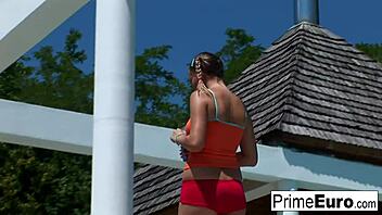 Teen says, 'I want more cock in my ass now.'