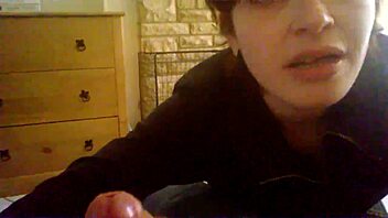 Emma kees, emo teen 18+, gives deepthroat blowjob to milf partner intensely