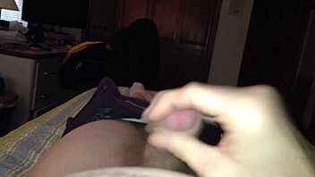 i'm a shemale in ankle socks panties, masterbating for my maledom, it's so thrilling