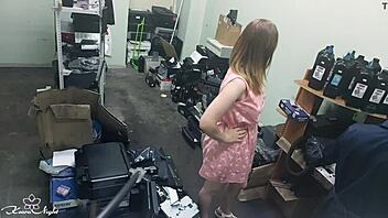 slutty blonde masturbates outdoors next to stranger reaching orgasm