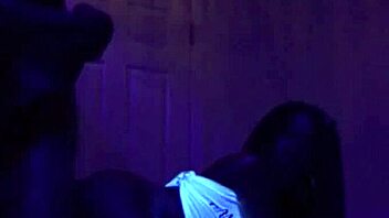 I feel her ebony femdom body bent over for my big black cock doggystyle pounding.