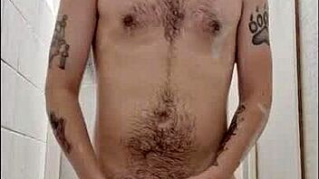 I Give Handjob To Hairy Young Twink In Shower