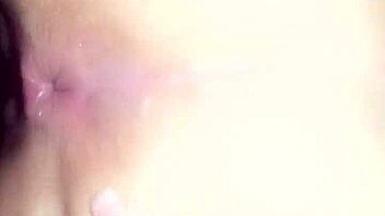 The girlfriend gets fucked in her pussy by her friend, then he cums in her buttwhole.