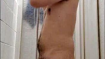 I Give Handjob To Hairy Young Twink In Shower