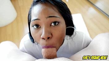 Hell yeah! Tender Ashanti Miller finally blows her white friend after waiting so long for this!