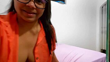 Lesbians with big tits masturbate with a huge dildo