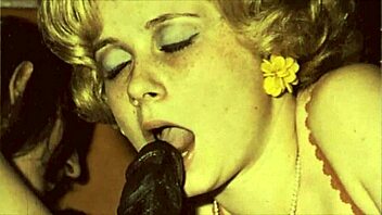 Black cock in vintage interracial threesome