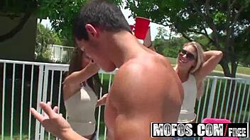hey, wanna see slutty teens bridgete palmer and sunni mayweather fucked poolside?