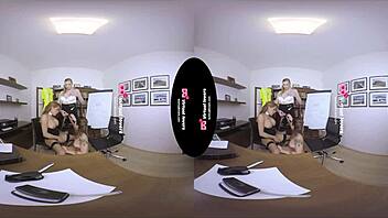 Gay threesome with a crossdresser in Virtual Reality