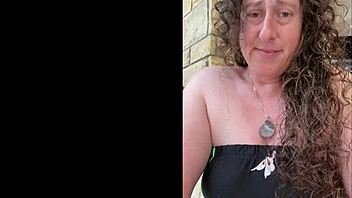 A beautiful fat woman's masturbation session in a mall