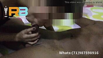 Brazilian cuckold watches his wife getting fucked by a big black cock