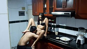 Watch Me Lick My Stepsister's Pussy In The Kitchen