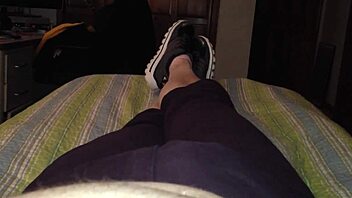 i'm a shemale in ankle socks panties, masterbating for my maledom, it's so thrilling