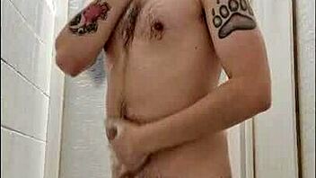 Hairy cock twink moans in pleasure