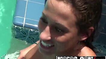 hey, wanna see slutty teens bridgete palmer and sunni mayweather fucked poolside?