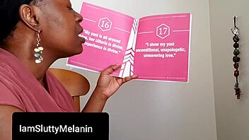 Black girl masturbates to orgasm