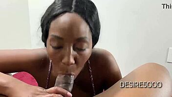 Cute housewife shares wild fun with big black cock in amateur POV blowjob scene. Her beauty shines through every moment.