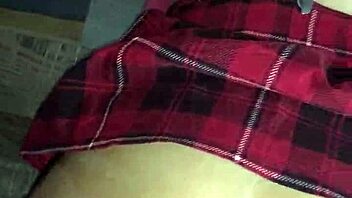 Couple Engages in Bent Over Doggystyle Fucking with Footjob and Skirt Play, Ending in Creampie