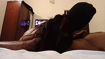 indian lovers sneak sex in hotel room.