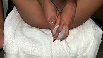 Petite ebony plays with biggest dildo first time