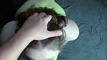 Deepthroat and facial finish from a horny MILF