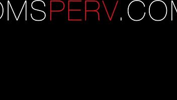 Blonde MILF stepmom gives intense handjob action.