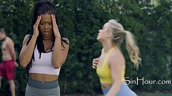 i'm gettin freaky with the kinky couple next door, fuckin their asses