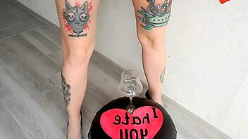 i'm your old sexy dominatrix nika mistress, tattooed and humiliating you with golden rain on valentines day. here's your cocktail, loser.