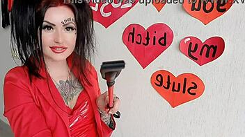 i'm your old sexy dominatrix nika mistress, tattooed and humiliating you with golden rain on valentines day. here's your cocktail, loser.