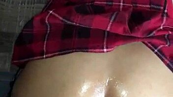 Couple Engages in Bent Over Doggystyle Fucking with Footjob and Skirt Play, Ending in Creampie