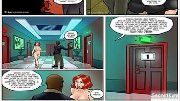 Husband cheats on wife with five big black cocks in cartoon comic