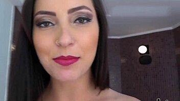 Teen Melissa Lisbon enjoys a big cumshot in front of the camera