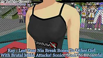 Anime Girl Endures Intense Fight And Ballbusting In Ryona Hentai Mmd