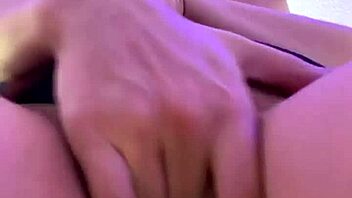 Above you, goth girl teases with fingering and moaning