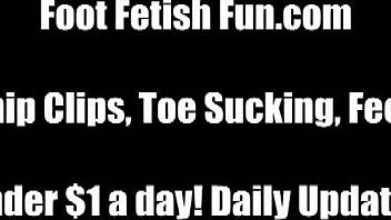 Get turned on by a footjob from a dominant woman