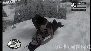 Fucking Santa Claus in the snow at Christmas - Grand Theft Auto