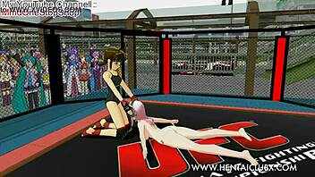 Anime Girl Endures Intense Fight And Ballbusting In Ryona Hentai Mmd