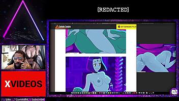 raven's teen pussy gets tight in hentai animation