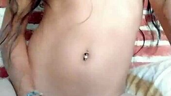 Trans woman playing alone in her room