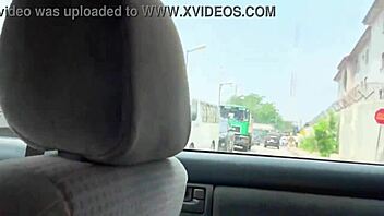 i watch elizabeth fuckin her 7inch dildo rough in lagos traffic, so public and cute
