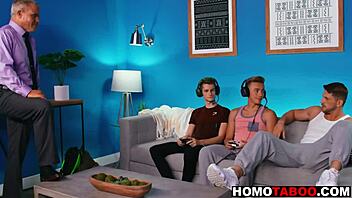 Amateur gay uncle gives stepson anal pleasure