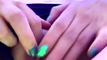 Above you, goth girl teases with fingering and moaning