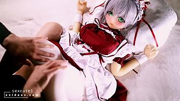 take a selfie with a stunning cartoon anime sex doll in action